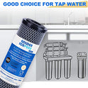 Filtro de agua de carbón activado por sinterización para toda la casa Gold Icepure, 10 pulgadas, compatible con Dupont WFPFC8002, WFPFC9001, Culligan P5-D, Filtrete mpr1000, WHCF-WHWC