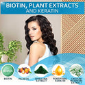 Juego de champu y acondicionador de biotina para el crecimiento del cabello Tratamiento de champu para perdida de cabello grueso Champu y acondicionador para cabello seco normal graso y tratado de color