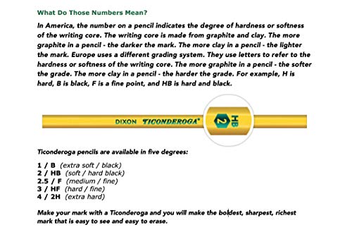 Dixon Ticonderoga Lápices #2 de madera, Woodcase, Pack of 96