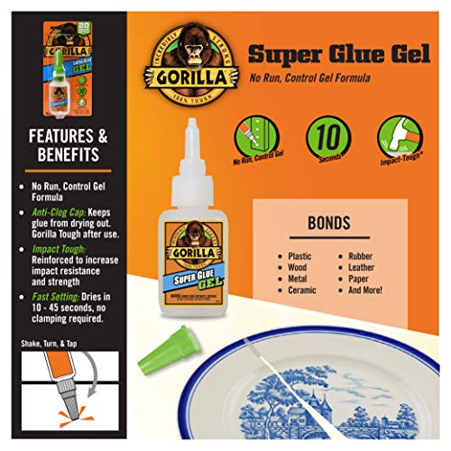 Gorilla Gel de pegamento, 15 gramos, transparente