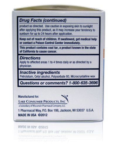 MG217 Tratamiento de psoriasis, acondicionamiento medicado 2% ungüento multi-Symptom de alquitrán de carbón