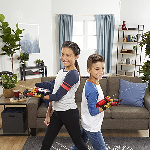 Marvel Spider-Man Super Web Slinger, Redes de Disparos 2 en 1 o Agua, Juguete de Disparo de Red Spider-Man, Juguetes de Juego de rol, Juguetes de Spider-Man para niños y niñas de 5 años