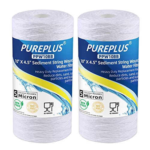 Filtro de sedimentos para heridas de 5 micras, 4.5 x 10 pulgadas, para agua de pozo, cartucho de repuesto para 84637, WPX5BB97P, PC10, 355214-45, 355215-45, WP10BB97P, WP5BB97P