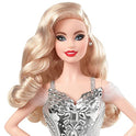 Barbie Muñeca Festiva Signature 2021 (12 Pulgadas, Cabello Rubio Ondulado) en Vestido Plateado, con Soporte para muñeca y Certificado de autenticidad, Regalo para niños de 6 años en adelante