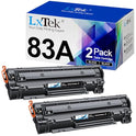 LxTek - Cartucho de tóner Compatible con HP 83A CF283A para Compatible con Laserjet Pro MFP M125nw M201dw M225dw M201n M125a M127fn M127fw, 2 Negro