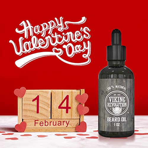 Best Beard Oil - All Natural Unscented Organic Argan & Jojoba Oils - Aids Beard Growth - Conditions and Strengthens Beards and Mustaches for Men by Viking Revolution