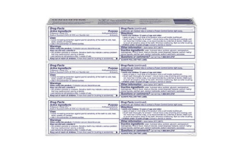 Pasta dental Sensodyne Rapid Relief Sensitivity para dientes sensibles, 4 oz (3 unidades)
