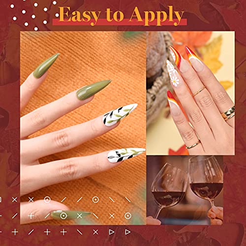 Beetles 20 Pcs Gel Nail Polish Kit-Cozy Campfire Fall Winter Orange Yellow Green Gel Nail Polish Set Colors Collection Soak Off LED Nail Lamp Base Top Coat Gel Nail Kit Christmas Thanksgiving Gifts