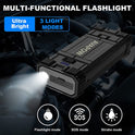 AVAPOW - Arrancador de batería de coche (para todo gas o diésel de hasta 12 l), potente arranque de batería de coche con doble carga rápida USB y salida CC, paquete de salto de 12 V con luz LED brillante integrada