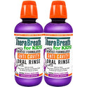 TheraBreath – Kids Oral Rinse – Anti-Cavity Formula – Fluoride + Xylitol Oral Rinse – Great-Tasting Organic Gorilla Grape Flavor – Safe for Kids – 16 Ounces – Two-Pack