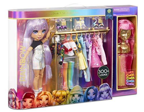 Rainbow High Fashion Studio – Exclusive Doll with Clothing, Accessories & 2 Sparkly Wigs - Create 300+ Looks!