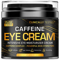 Crema de ojos con cafeína para antienvejecimiento, ojeras, bolsas, hinchazón. Gran piel debajo de los ojos + ajuste facial, tratamiento de levantamiento de ojos para hombres y mujeres, 1.7 onzas