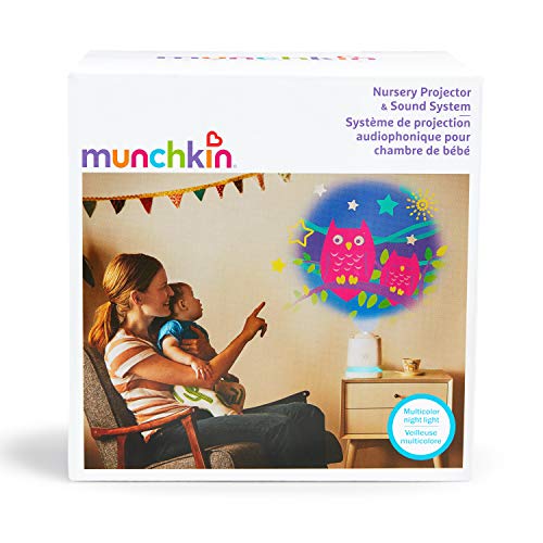 Munchkin Sound Asleep - Proyector y máquina de sonido para guardería con luz nocturna LED, 1 unidad (paquete de 1)