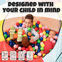 Click N' Play - Bolas de plástico para pozo de bolas, sin ftalatos y BPA, bolas de juego a prueba de aplastamiento para pozo de bolas, bolas de pozo en varios colores en bolsa de malla reutilizable y duradera con cierre, 200, 1000 unidades