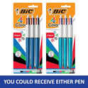 BIC Bolígrafo de 4 colores, punta media (1,0 mm)