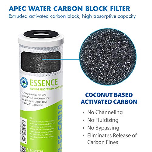 APEC Water Systems FILTER-SET-ESPH Juego de filtros de repuesto de alta capacidad para la serie Essence Sistema de filtro de agua de ósmosis inversa alcalina Etapa 1-3 y 6