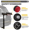 IKURAM - Soporte para bicicleta de 2/3/4 con enganche de montaje doble plegable para coches, camiones, SUV y furgonetas con un receptor de enganche de 2 pulgadas (mejor momento para comprar)