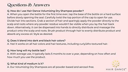 Dry Shampoo Powder Natural & Organic, Adds Instant Volume. The product weight 28 gr - 1oz. New Product by Hair Dance by Hair Dance