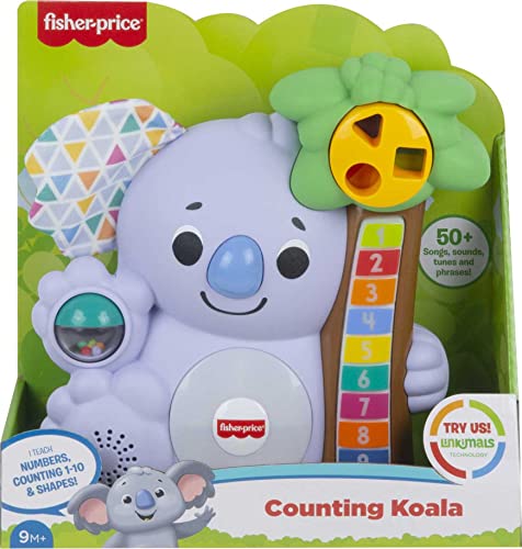Fisher-Price Linkimals - Koala - Juguete de Aprendizaje Musical con Luces y Canciones para bebés y niños pequeños de 9 Meses en adelante