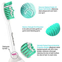 Toptheway Cabezales de cepillo para polvo de repuesto compatibles con Sonicare E-Series HX7022/66, compatible con Sonicare Essence, Xtreme, Elite, Advance y CleanCare Asas atornillables, 6 unidades