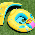FindUWill Inflatable Baby Float-Pool Swimming Ring with Sun Canopy with Inflator Pump,Waterproof Carry Bag,Duck Toys