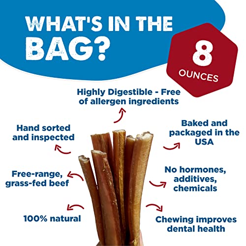 Best Bully Sticks 100% Natural 6-Inch Bully Sticks (8oz. Bag)