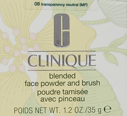 Clinique Blended Face Powder plus Brush, No. 08 Transparency Neutral, 1.2 Ounce