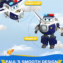 Super Wings - Figura de Juguete transformadora de Paul, avión, BOT, Escala de 5 Pulgadas
