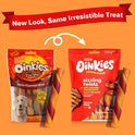 Hartz Oinkies Smoked Pig Skin Bacon Flavored Wrap Dog Treat Chews - 8 Pack
