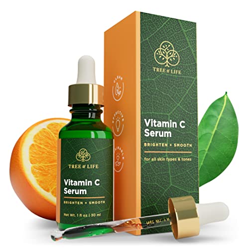 ToLB Vitamin C Serum for Face with Hyaluronic Acid - Anti Aging Anti Wrinkle Facial Serum with Natural Ingredients - Paraben Free, Vegan - Best Vitamin C with Hyaluronic Acid Serum for Skin - 1 fl oz