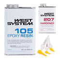 West System 105A Resina Epoxi (32 ml) Paquete con 207SA Especial Clear Epoxy Hardener (11 ml) y 300 Mini Bombas Epoxi Metering Set de 3 bombas (3 unidades)
