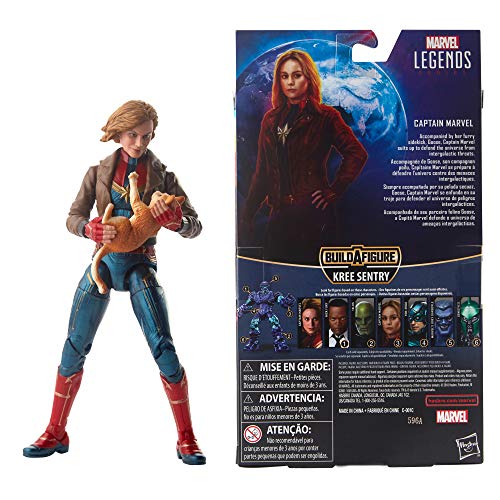 Figura Captain Marvel con Goose 6 Pulgadas, Captain Marvel