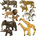 SANDBAR TOYS Safari Animals Set (12 Piece) - Wild Animals, Baby Animals, Zoo Animals, Jungle Animals, and African Animals - Educational Child Development Toy - Kids, Toddlers, Children Toy Figures