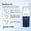 GLACIER FRESH XWF - Filtro de agua de repuesto para nevera GE XWF, paquete de 2 (no XWFE)