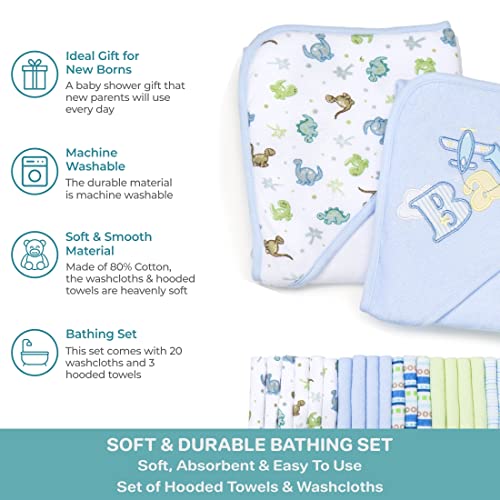 Spasilk 23-Piece Essential Baby Bath Gift Set, Pink