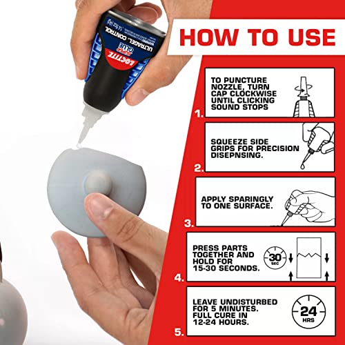 Loctite Super Glue Ultra Gel Control - Botella de 1.5 onzas líquidas