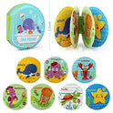 Growsland Baby Bath Toys 3 Pack Bath Books with Bath Squirt Toys Soft Waterproof Books Baby Learning and Sound Bath Time Toys for Toddlers Infants Children Boys and Girls