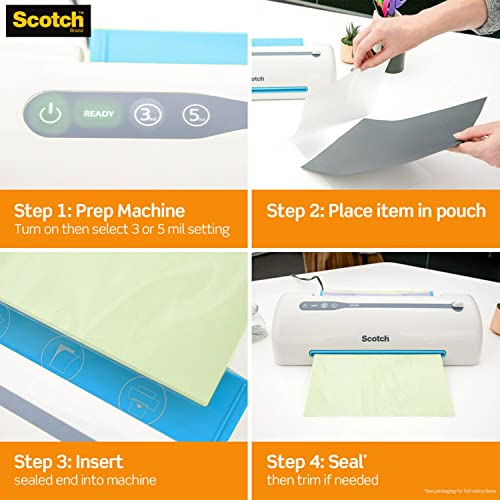 Scotch Thermal Laminating Pouches 8.9 x 11.4 Inches 3 mil, 100-Pack (TP3854-100)