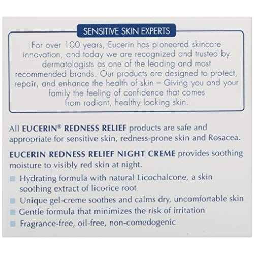 Eucerin Redness Relief Soothing Night Creme, 1.7 Ounce