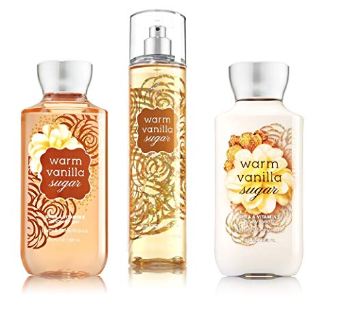 Bath & Body Works ~ Signature Collection ~ Warm Vanilla Sugar ~ Shower Gel ~ Fine Fragrance Mist & Body Lotion ~ Trio Gift Set