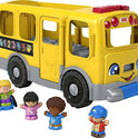 Fisher-Price Little People Big Yellow camión, Juguete Musical para Empujar y Tirar con escenarios Inteligentes para niños pequeños y preescolares