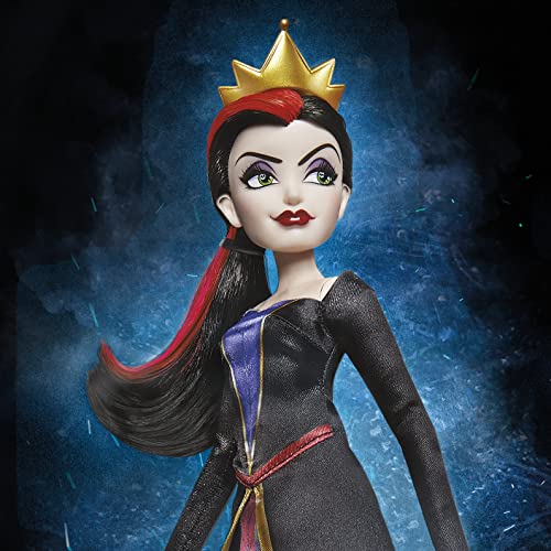 Hasbro, Disney Villains Style Series – La Reina Malvada, Muñeca para Niñas y Niños de 6 Años en Adelante, Incluye 5 Accesorios, Inspirada en el Cuento y Películas de Disney.