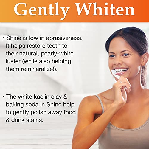 OraWellness Shine Remineralizing Natural Teeth Whitening Powder, Tooth Stain Remover and Polisher With Kaolin Clay Powder, Cinnamon