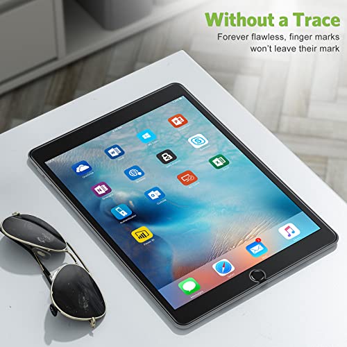 Paquete de 2 protectores de pantalla compatibles con iPad de 9ª generación/iPad de 8ª generación de 10.2 pulgadas, vidrio templado apiker compatible con iPad 9 8 7 (2021/2020/2019)
