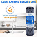 Filtro de agua de carbón activado por sinterización para toda la casa Gold Icepure, 10 pulgadas, compatible con Dupont WFPFC8002, WFPFC9001, Culligan P5-D, Filtrete mpr1000, WHCF-WHWC