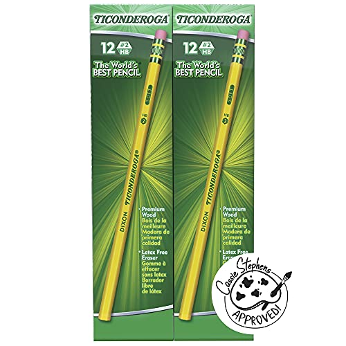 Dixon Ticonderoga Lápices #2 de madera, Woodcase, Pack of 96