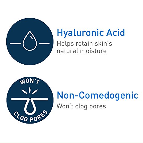 CeraVe Loción hidratante diaria | 8 oz | Loción facial y corporal para piel seca con ácido hialurónico | Sin fragancia