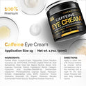 Crema de ojos con cafeína para antienvejecimiento, ojeras, bolsas, hinchazón. Gran piel debajo de los ojos + ajuste facial, tratamiento de levantamiento de ojos para hombres y mujeres, 1.7 onzas