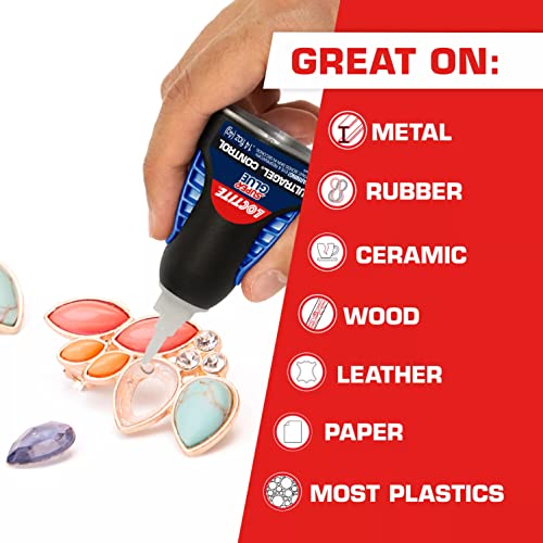 Loctite Super Glue Ultra Gel Control - Botella de 1.5 onzas líquidas