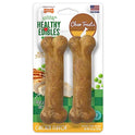 Nylabone Healthy comestibles masticables con sabor a tocino, 2 unidades
